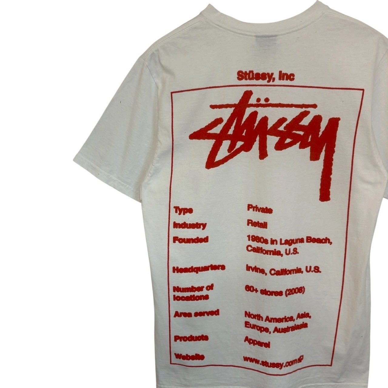STUSSY ステューシー ワークシャツ 背面ビックロゴ バックプリント　胸刺繍 stussy ステューシー Tシャツ S バックロゴ プリント メニュー | 古着