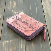 HORWEEN シェルコードバン スタンプ ミドルウォレット バーガンディ