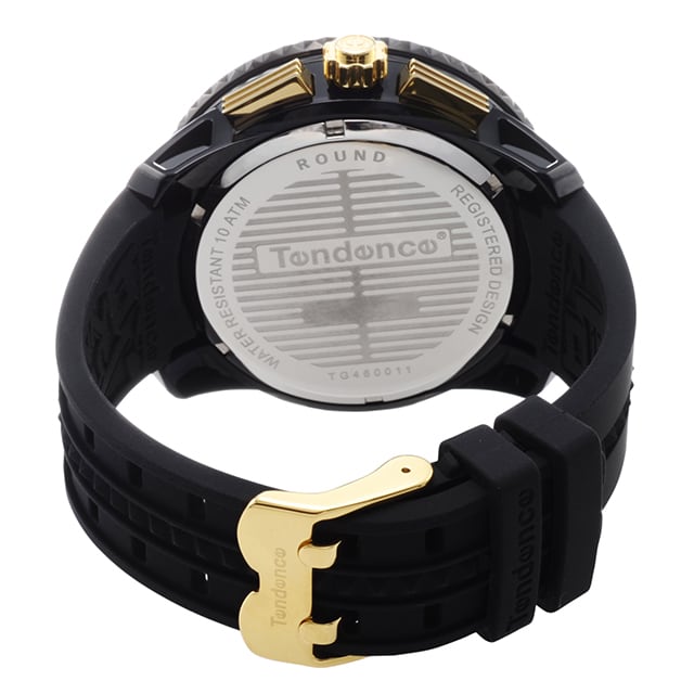 【Tendence テンデンス】TG460011 GULLIVERガリバー（ブラックイエローゴールド）／国内正規品 腕時計