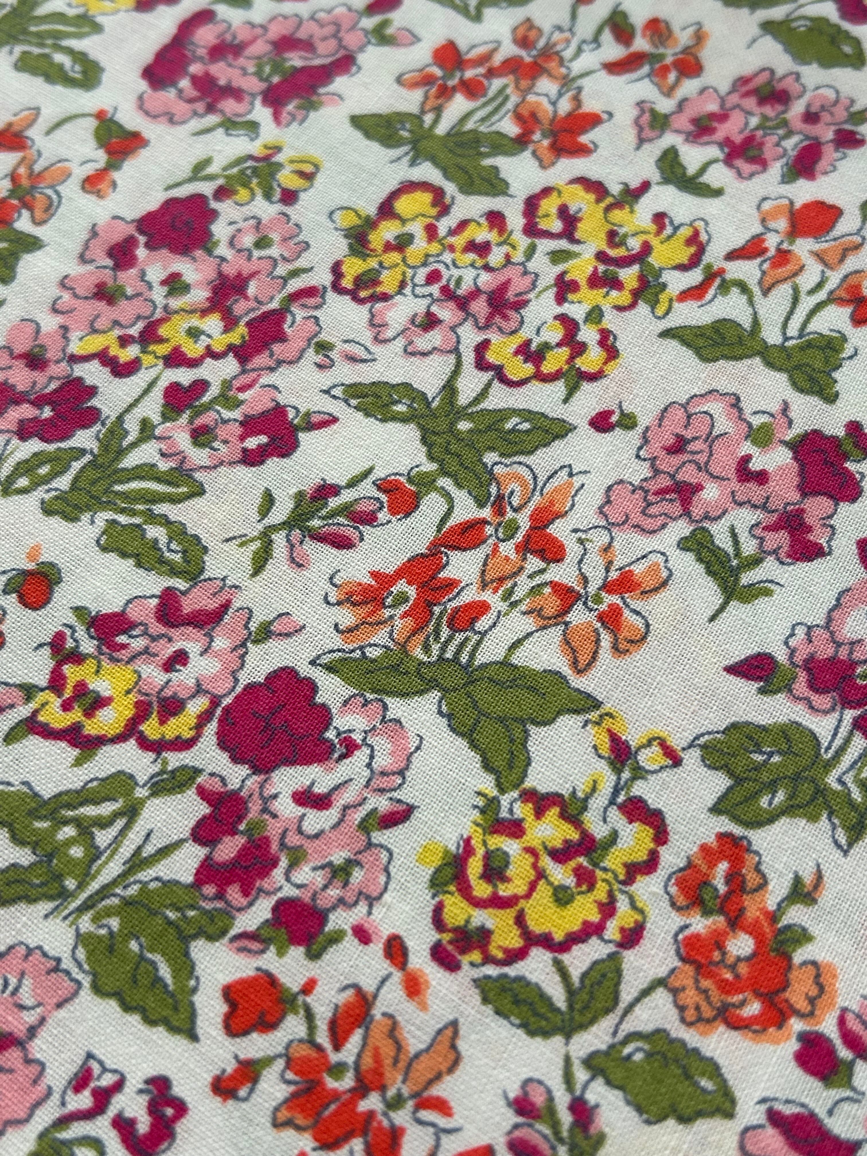 フランス コットンファブリック 輸入ファブリック ピンク・オレンジ系