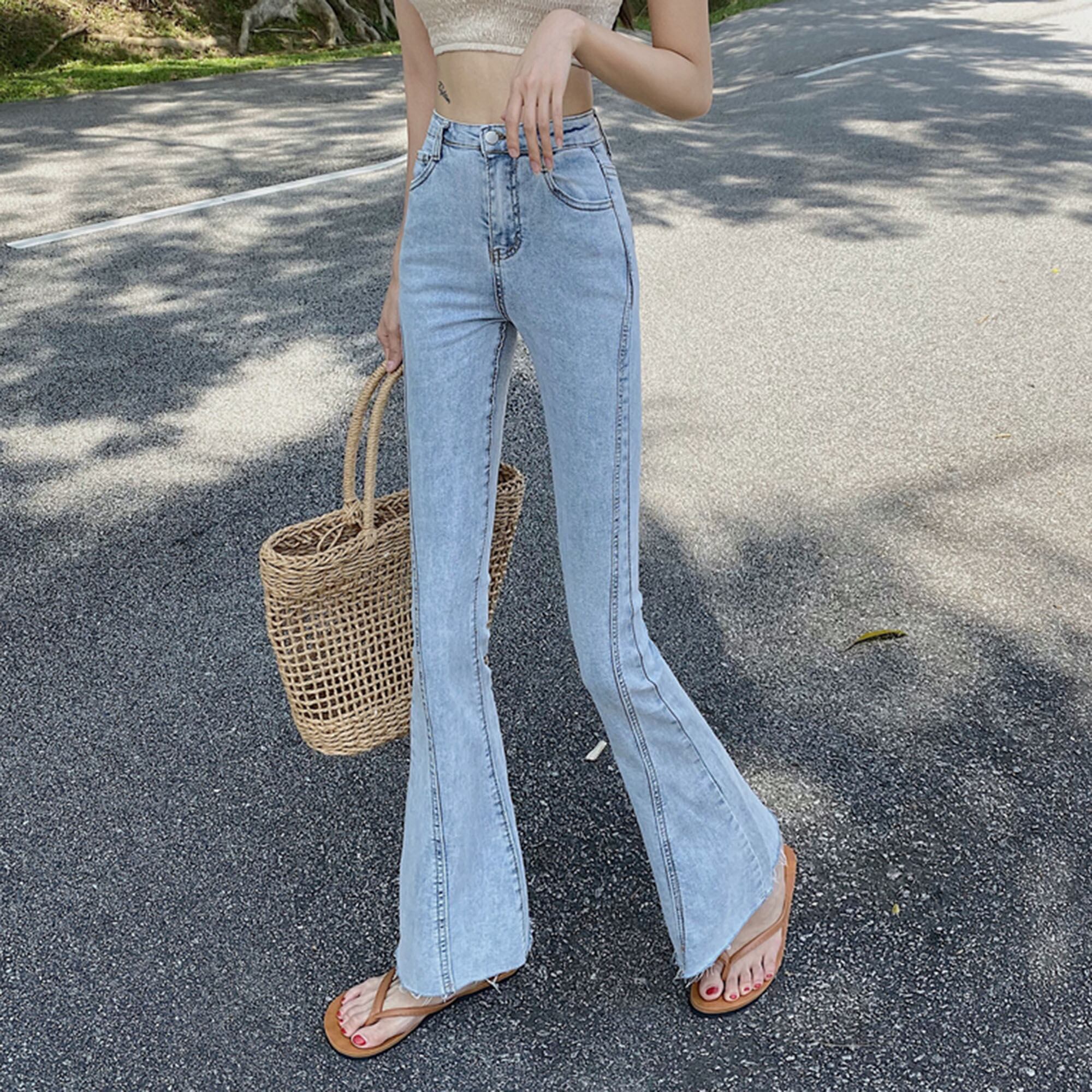 スタイルジーンズ スプリングサマースリムパンツ 薄手ハイウェスト レッド 春物 夏物 YY-ファッション61185609177