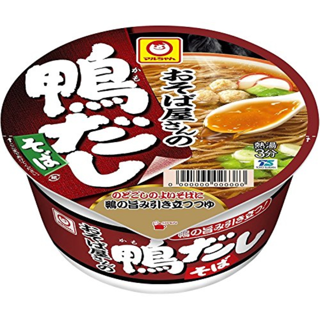マルちゃん おそば屋さんの鴨だしそば ( 98g×12個 ) カップ麺 そば ( 鶏肉だんご / かまぼこ / ねぎ ) 鴨だし つゆ カップそば 箱買い 東洋水産 赤いきつねシリーズ