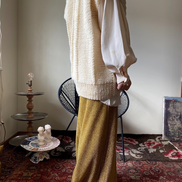 Gold Lamé Knit Skirt
