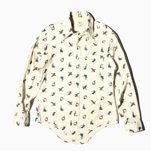 Vintage 70's【Golden Vee】Patterned Shirt