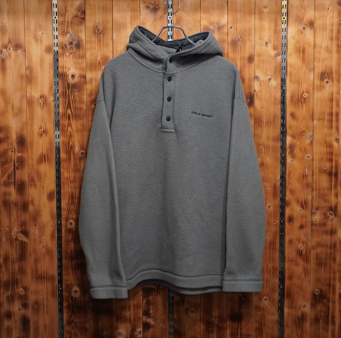 POLO SPORT ポロスポーツ　フリースパーカー グレー Lサイズ カナダ製 90s USA製 polosport ralphlauren フリースパーカー グレー L ポロ