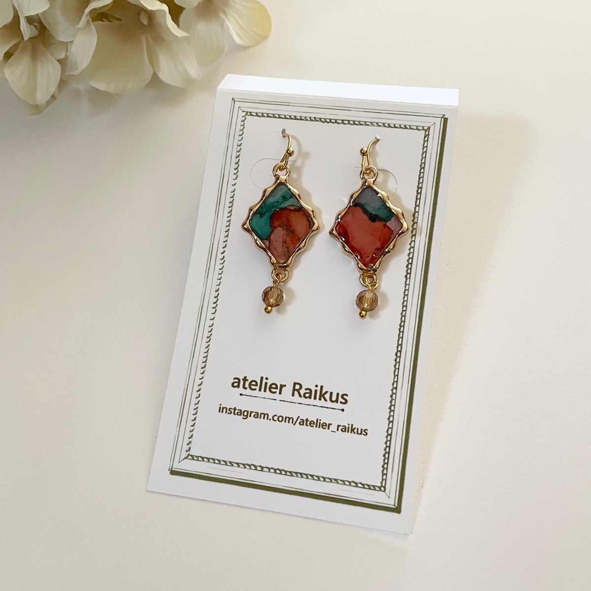 アルコールインクアートピアス＊NO.5612＊81＊atelier Raikus | zakka 