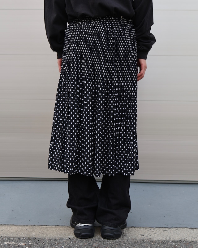 polka dots pleats skirt