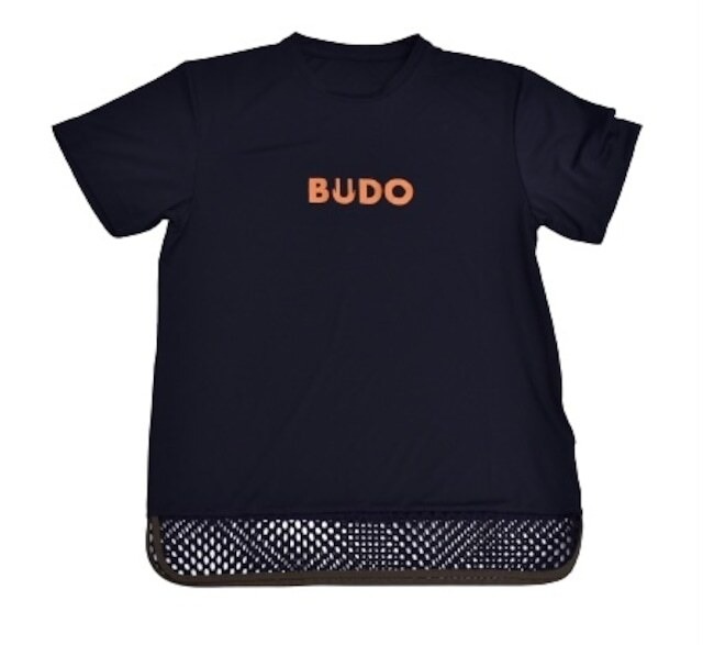 〈BUDO〉TEXTURE SHORT SLEEVE(Black×Navy)