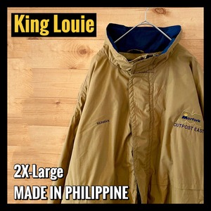 【king louie】キングルイ 刺繍ロゴ 企業系 ブルゾン 中綿ジャケット アウター オーバーサイズ 2XL us古着