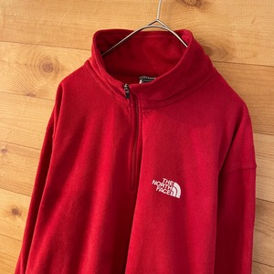 【 NORTH FACE】ハーフジップ プルオーバー フリース TKA100 刺繍ロゴ ハーフドーム ノースフェイス アメリカ古着