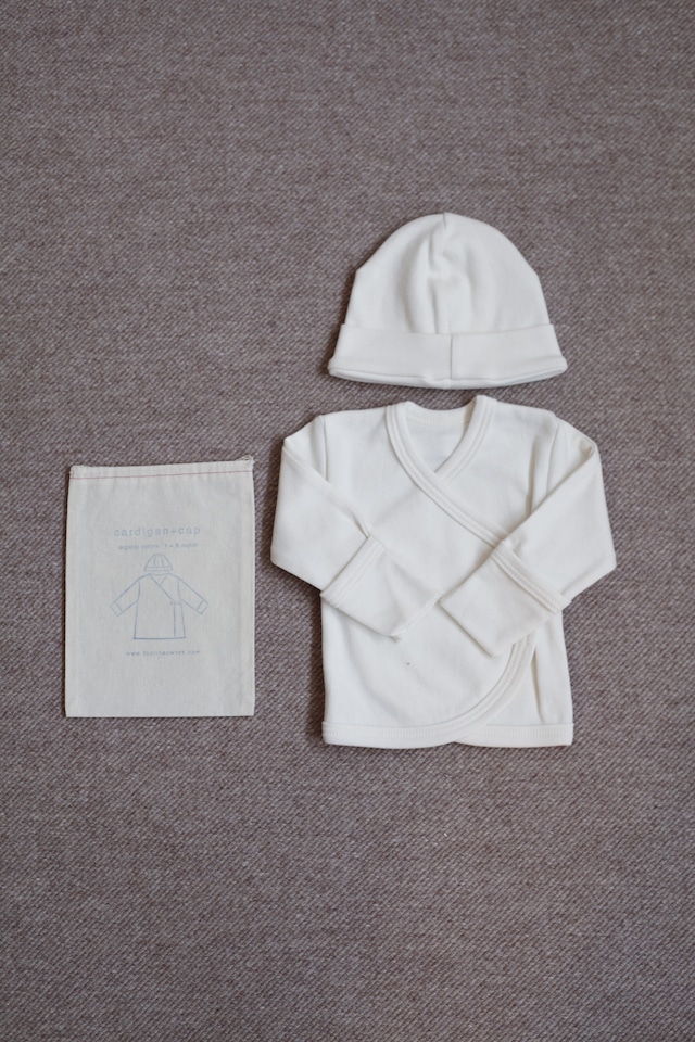 【fog linen work(フォグリネンワーク)】ベビーキャップ+カーディガン