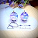 レジンピアス イヤリング 夕暮れ空 まん丸 12mm