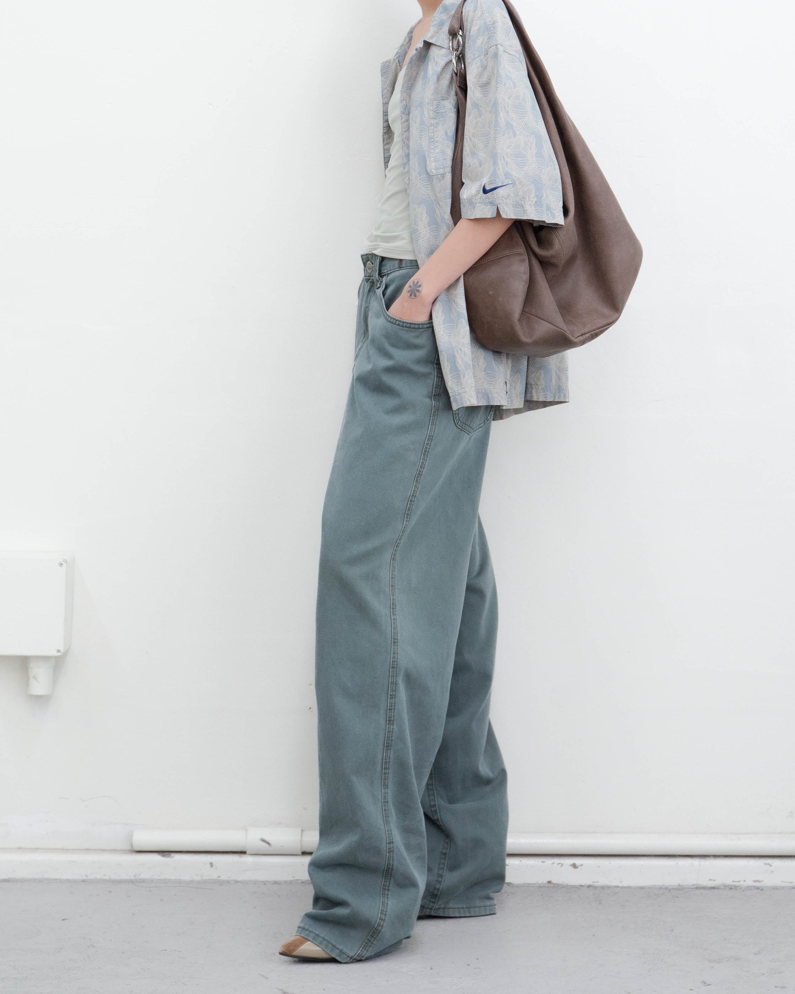 1990s Lee - wide-leg cotton twill work pants | LUIK FINN