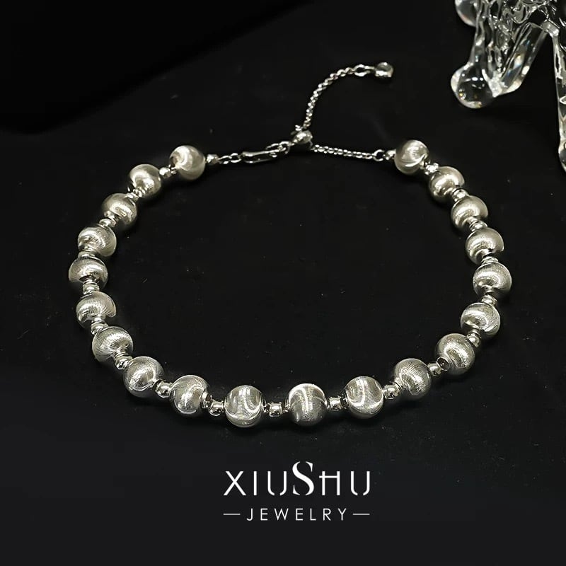 人工キャッツアイ キラキラ ゴージャス レトロ ブレスレット シルバー