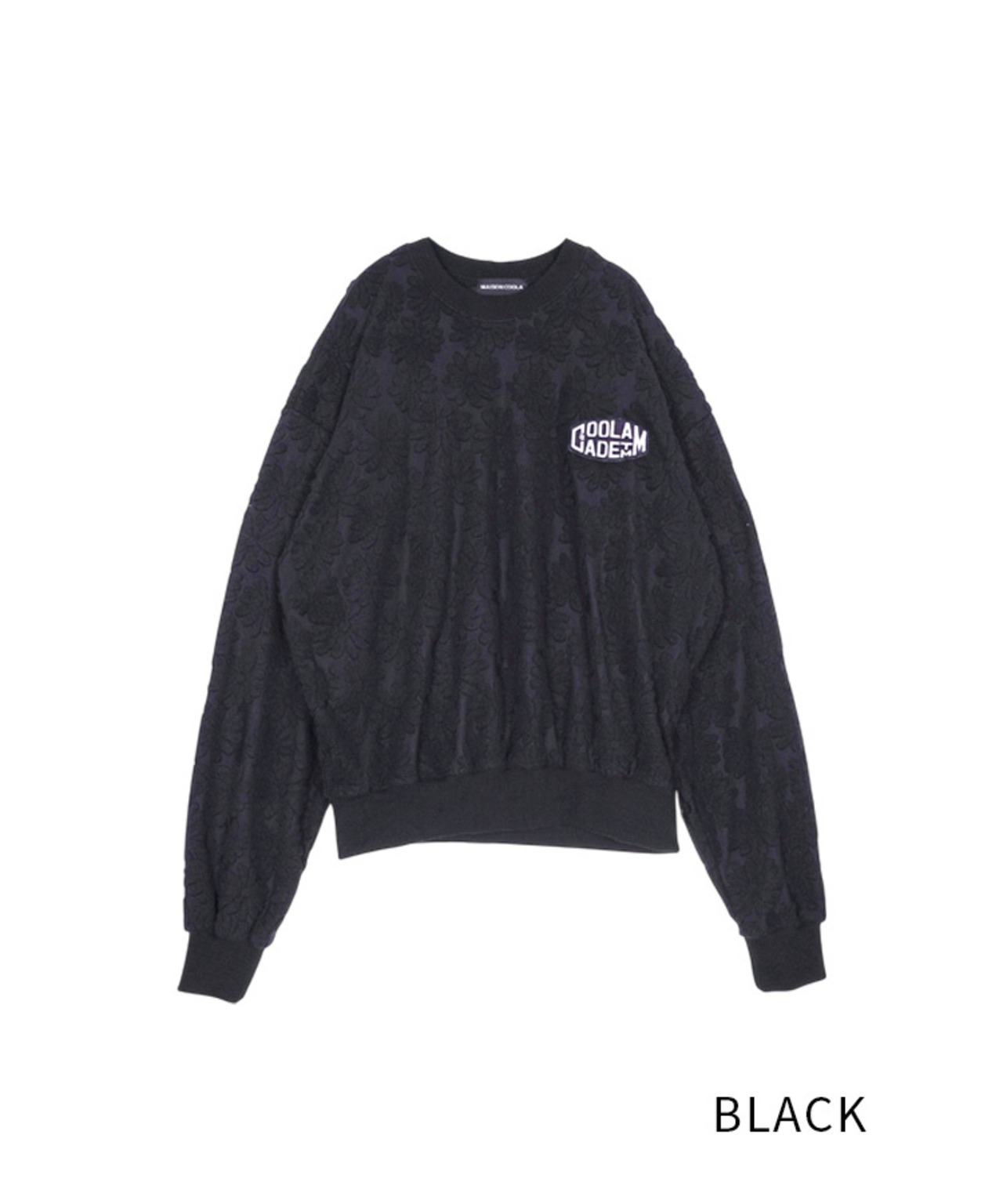 オパールフラワースウェットシャツ (BLACK)　CQ-49033