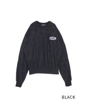 オパールフラワースウェットシャツ (BLACK)　CQ-49033