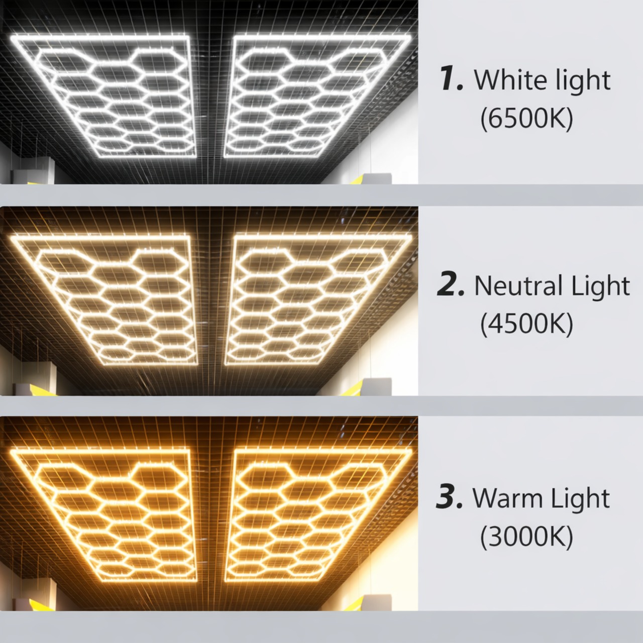 ハニカムLEDライト調光付き［フレーム無し］