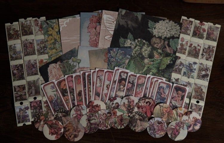 ビンテージ系シール＆素材セット ヴィンテージコレクション手帳素材