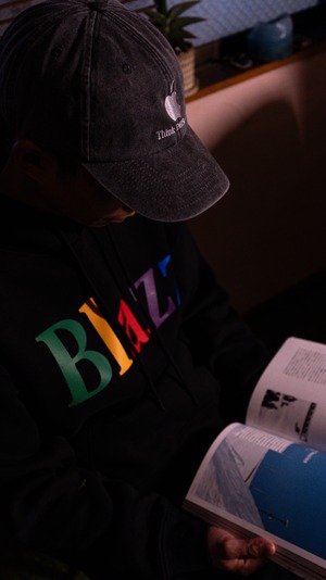 Think Difficult Washed Vintage dad Cap [Black]