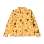 Mademoiselle NON NON マドモアゼルノンノン 花柄 長袖シャツ L/イエロー レディース