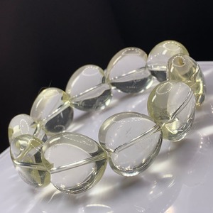 天然シトリンハートブレスレット