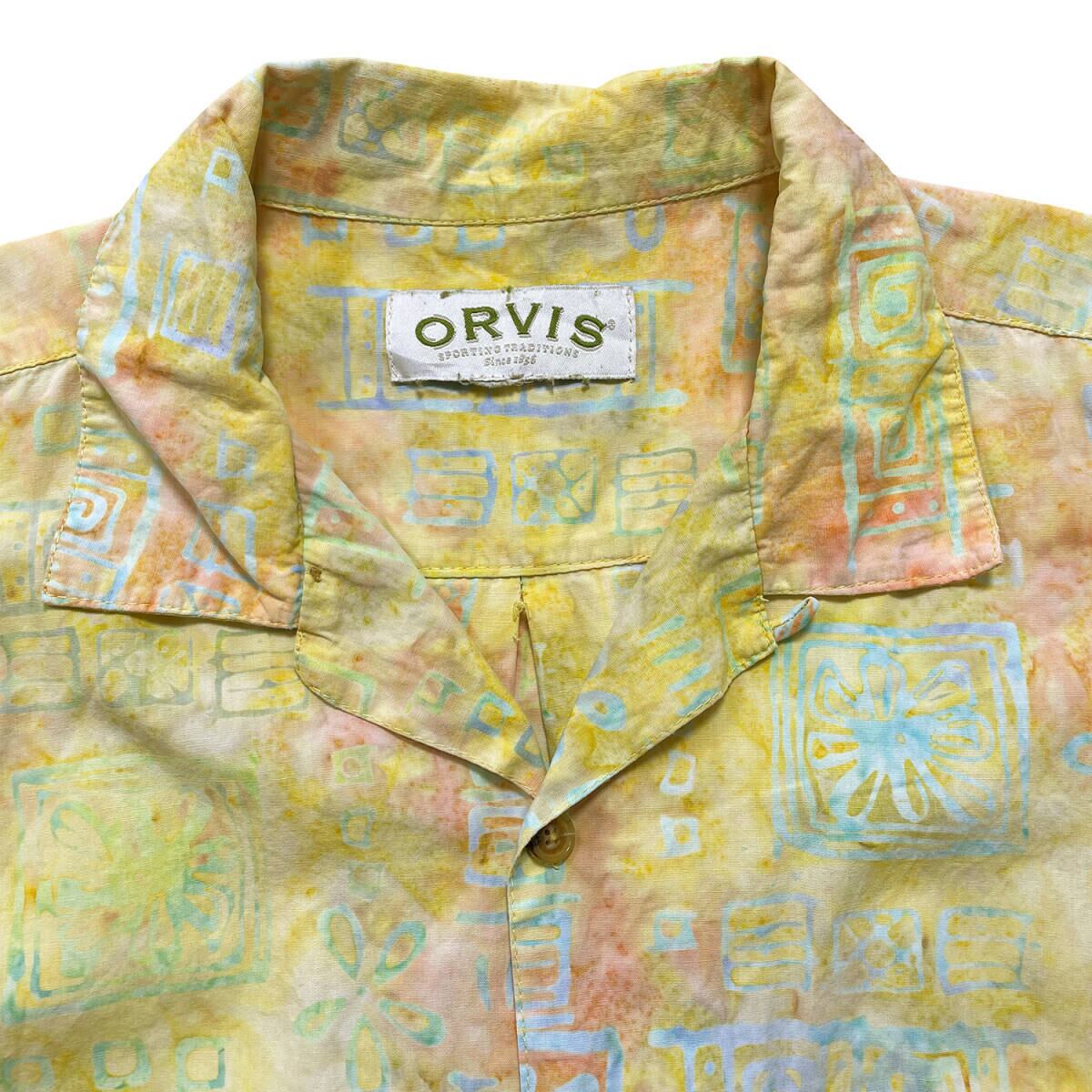 USA 古着 ORVIS オービス 開襟 コットン アロハシャツ ハワイアン