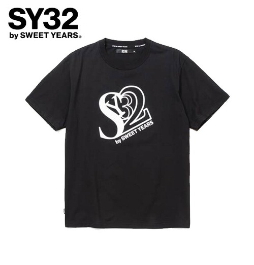 SY32 by SWEET YEARS エスワイサーティトゥ Tシャツ 半袖 クルーネック メンズ SYMBOLIC MARK TEE 14355 BLACK