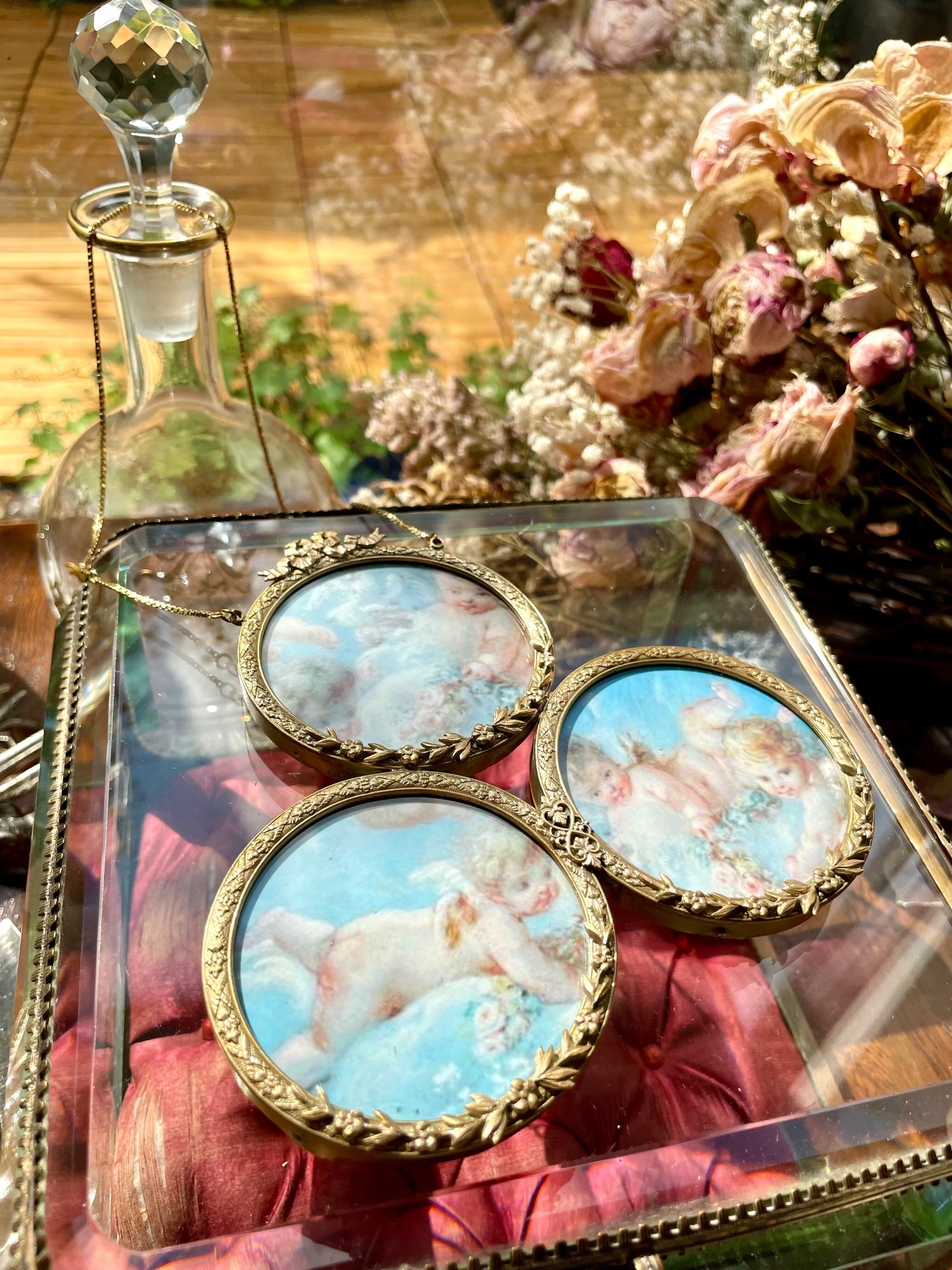 送料込み表示】ref: 2129 アンティーク・ブロンズ・リボン