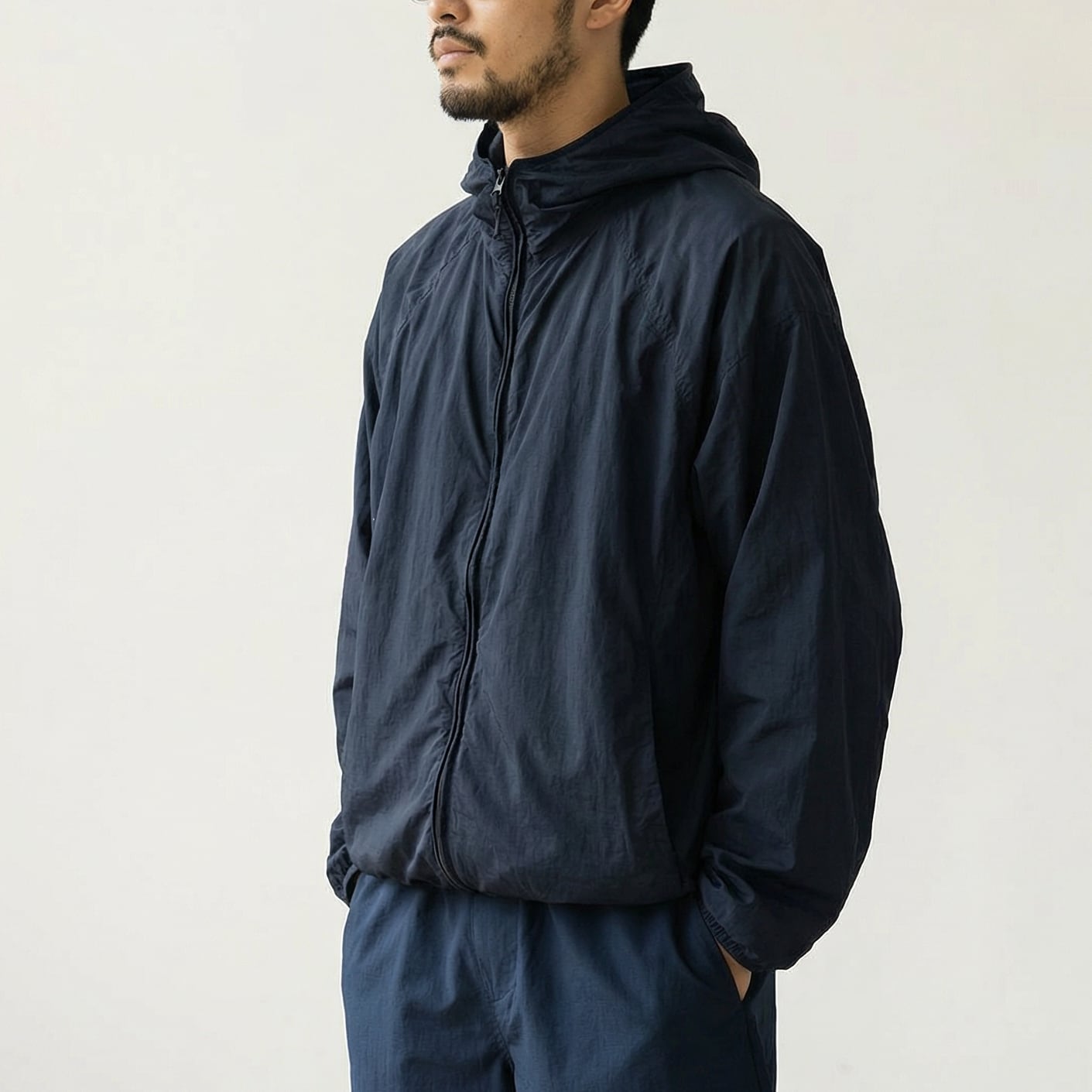 ライトナイロン フーデットブルゾン a-1330