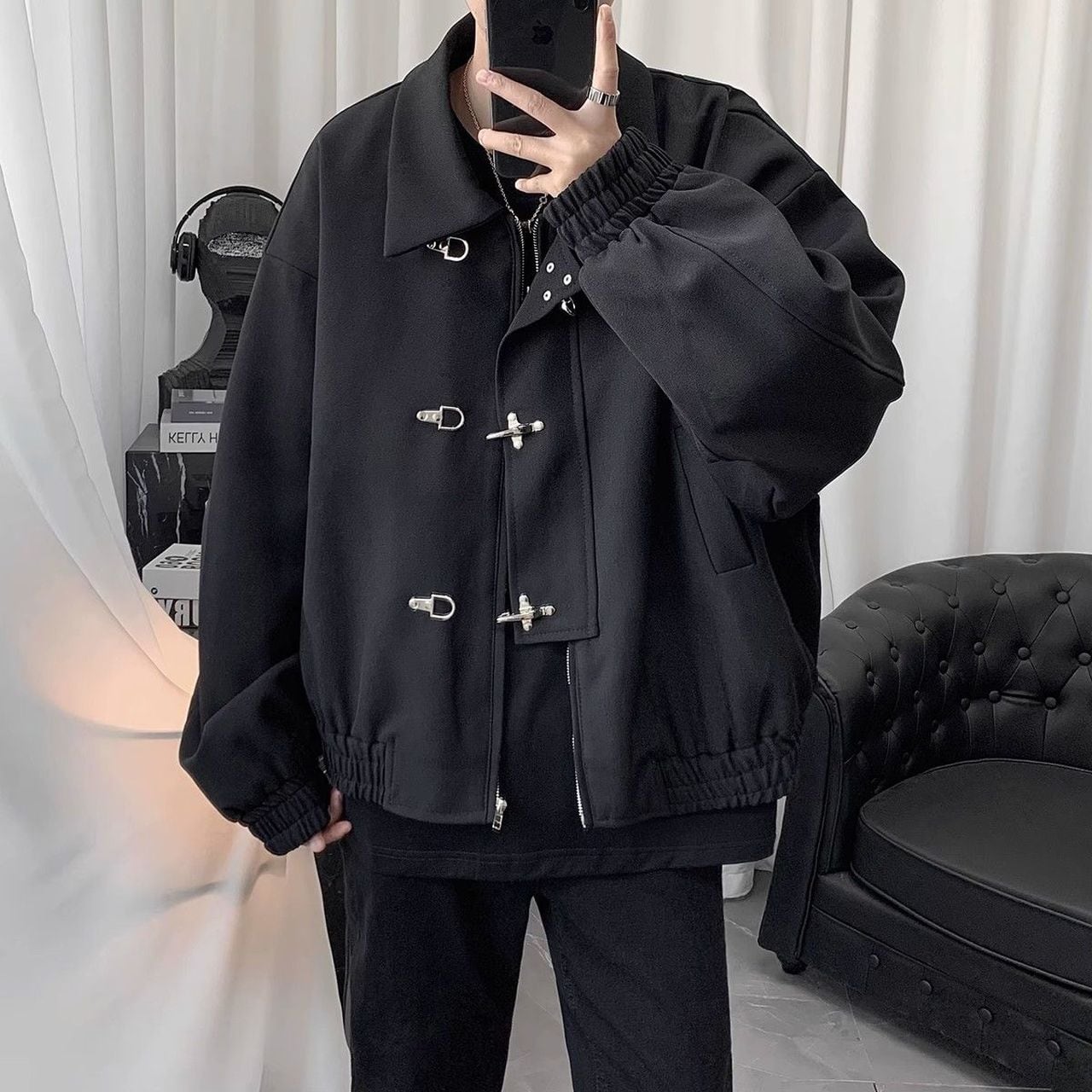 Contrast color splicing jacket(MT1341)