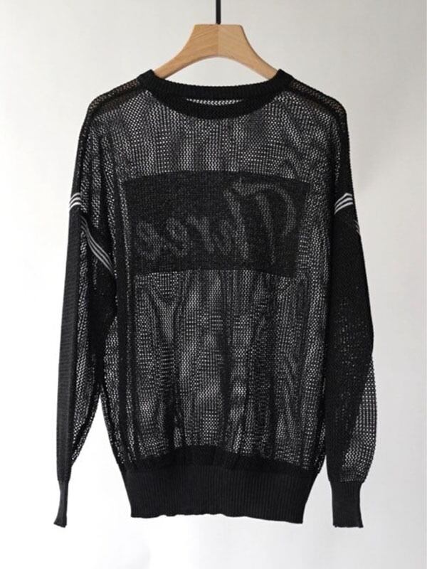 33℃　dn601601　Three ロゴメッシュknit po