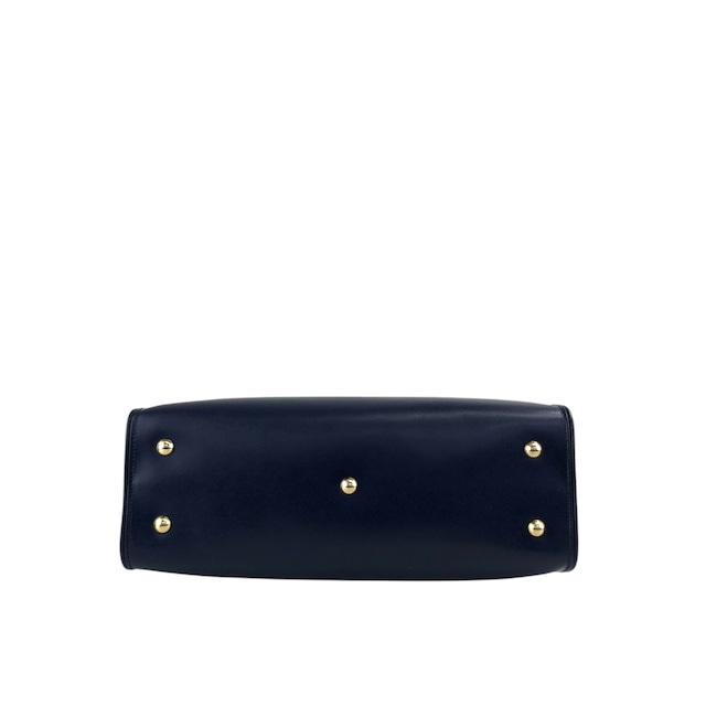 Salvatore Ferragamo サルヴァトーレ フェラガモ ハンドバッグ ネイビー ガンチーニ レザー トートバッグ vintage ヴィンテージ オールド 6faja2