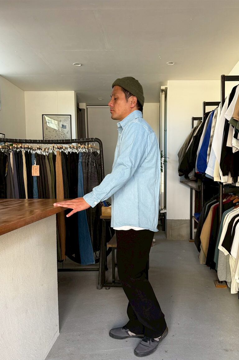 BIGMIKE Denim Utility Long Sleeve Shirt ビッグマイク デニムシャツ 