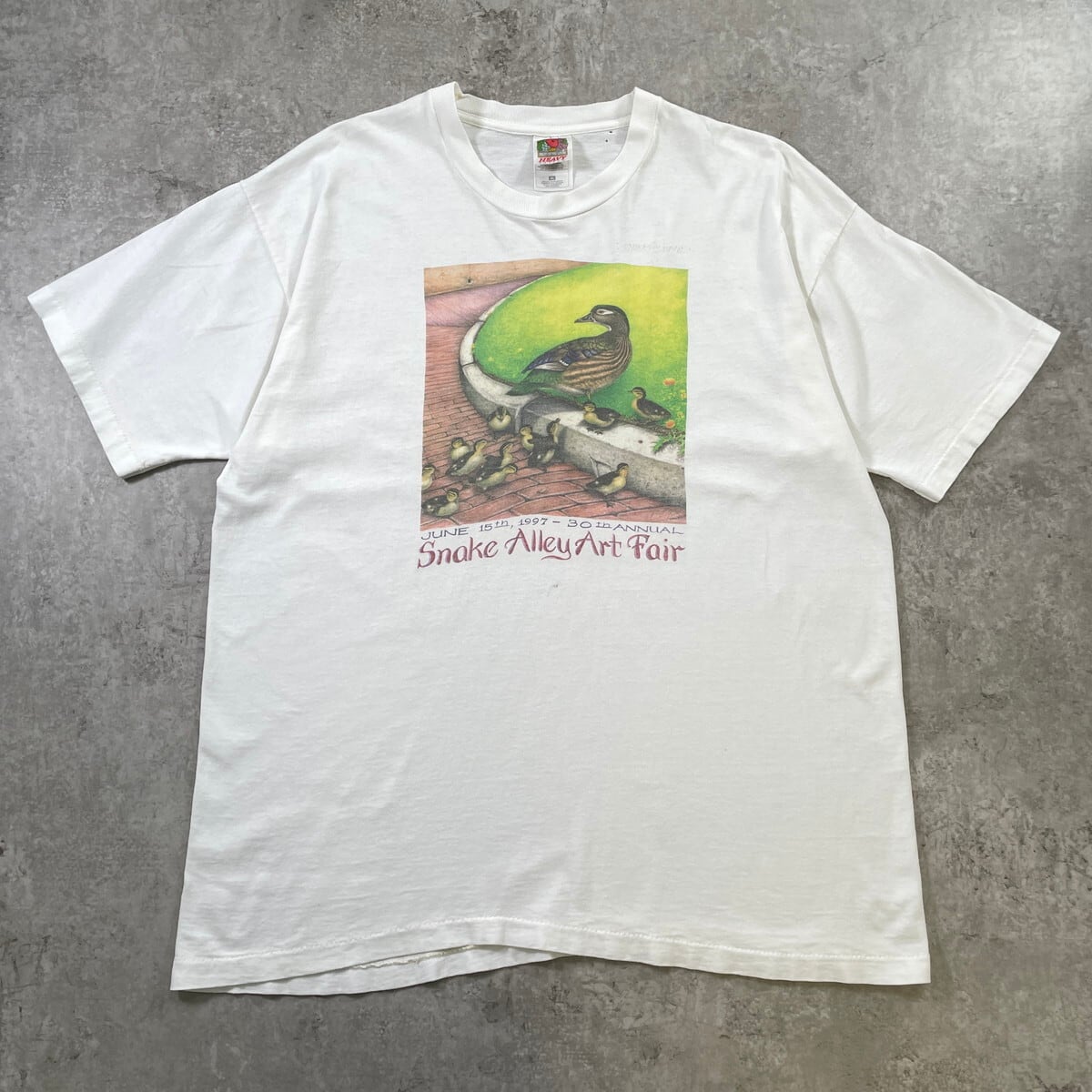 90年代 Snake Alley Art Fair カモ アニマル プリントTシャツ メンズXL