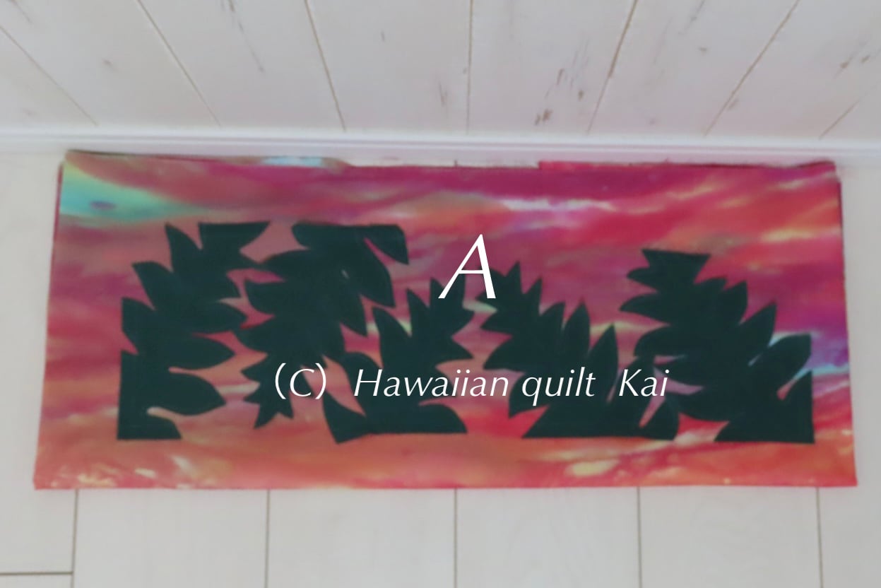 ハワイ クリスマス ハワイアンキルト⑤ タペストリー ヘリコニア　ハワイアン雑貨
