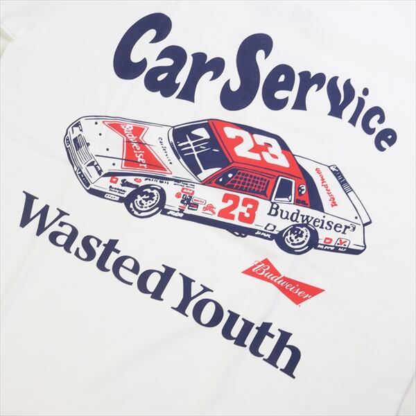 Size【M】 Wasted youth ウェイステッドユース ×CarService Budweiser 