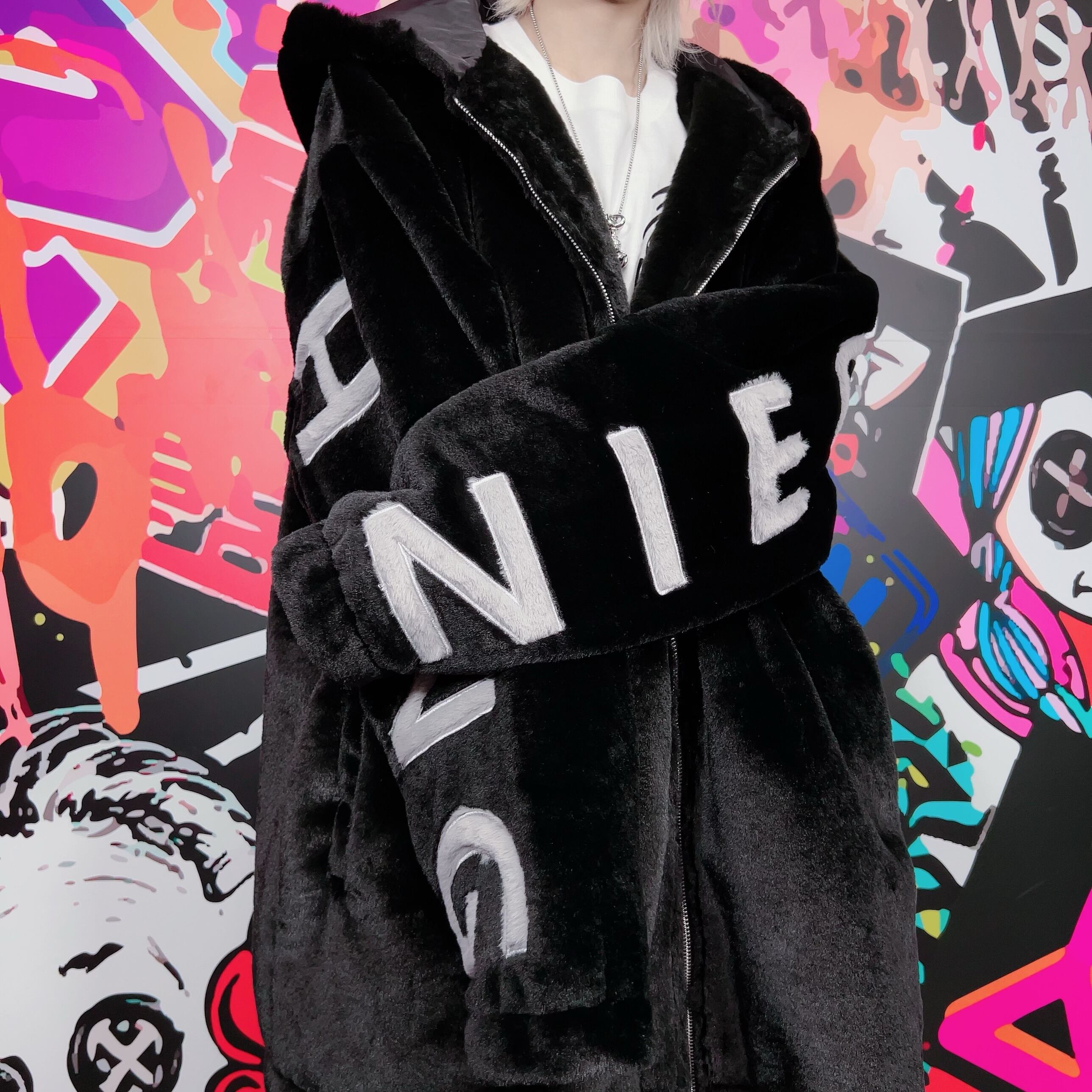 超ふわもこZIP OUTER【BLACK×GRAY】 | NIER CLOTHING