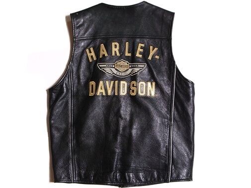 00's 2003年 HARLEY DAVIDSON ハーレー ダビッドソン レザーベスト