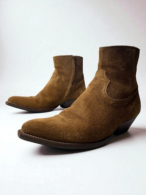 SAINT LAURENT by Hedi Slimane - SS15 Suede Side-Zip Boots 43