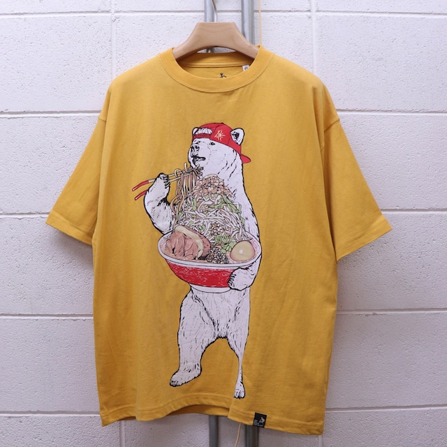 【go slow caravan】USA/C RAMEN BEAR BIG TEE