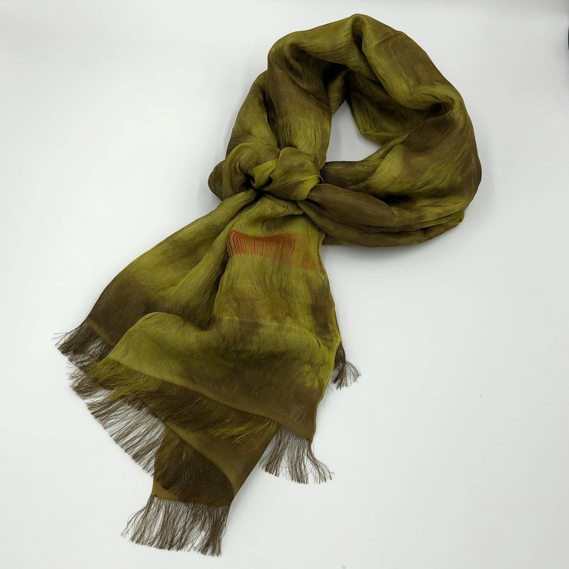 ストール 比礼 涼 ぼかし染め グリーン