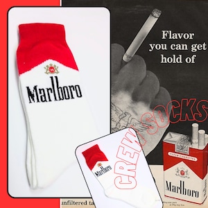 待望の再入荷!早いもの勝ち!【 Marlboro / マールボロ 】『 赤マル 』 crew socks / クルーソックス〚アメリカン雑貨 アメトイ〛