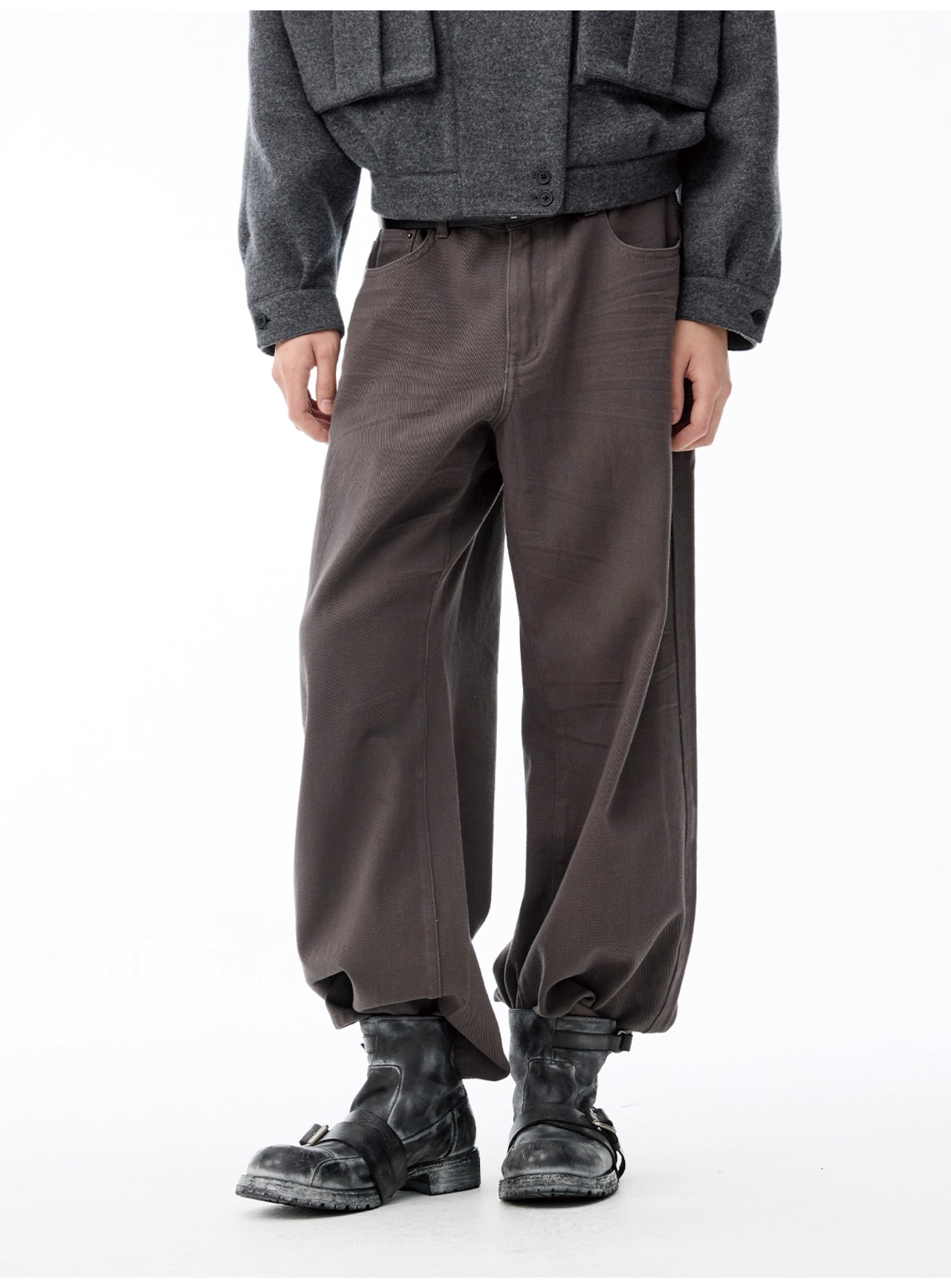 JCAESAR STUDIO Distressed Leather Engineer Boots