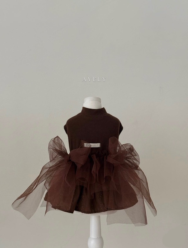 予約  【avely】 Full brown dress