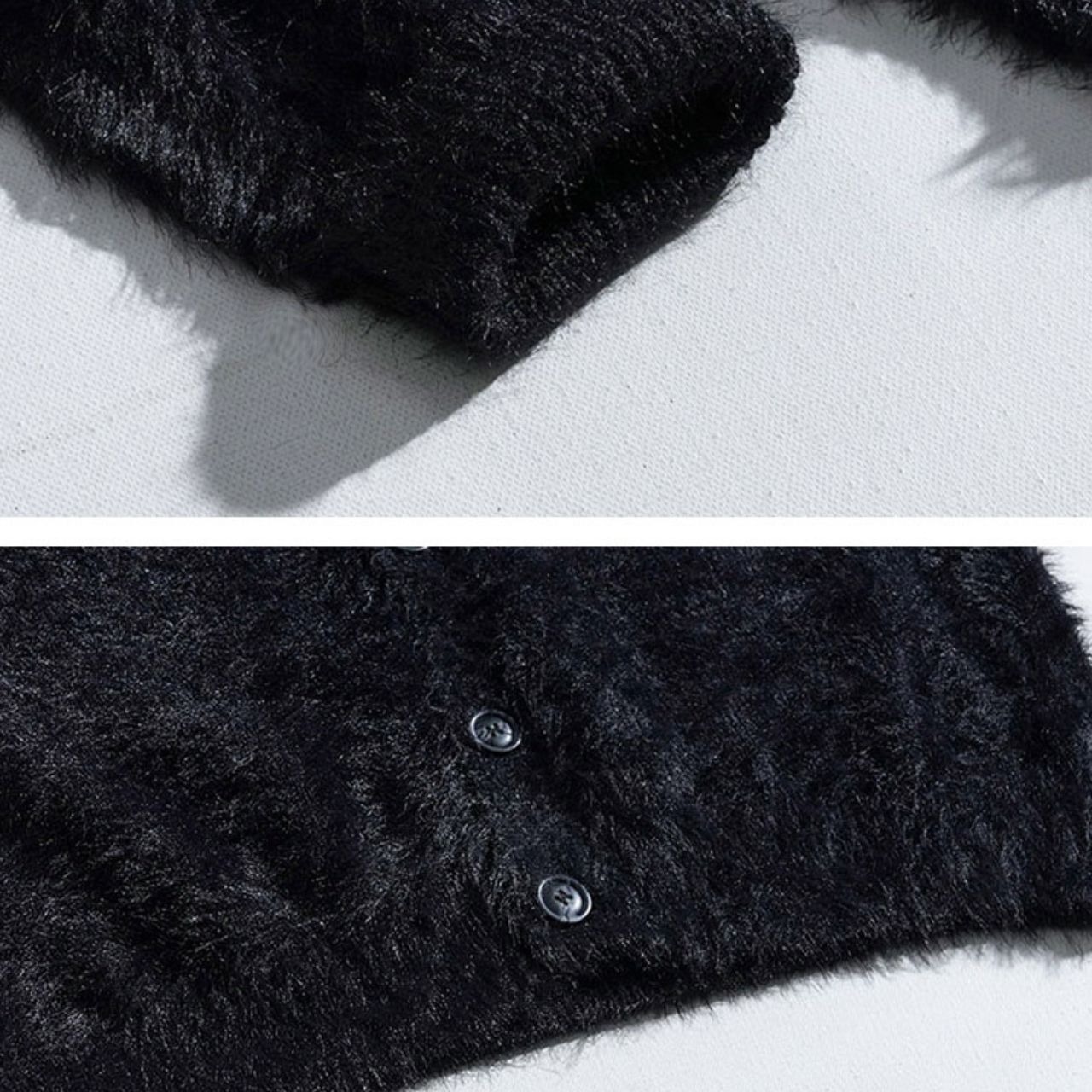 ソフトシャギーVネックニットカーディガン　MT0080389