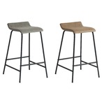 バースツール 合成皮革座面 アジャスター付き チェア 椅子