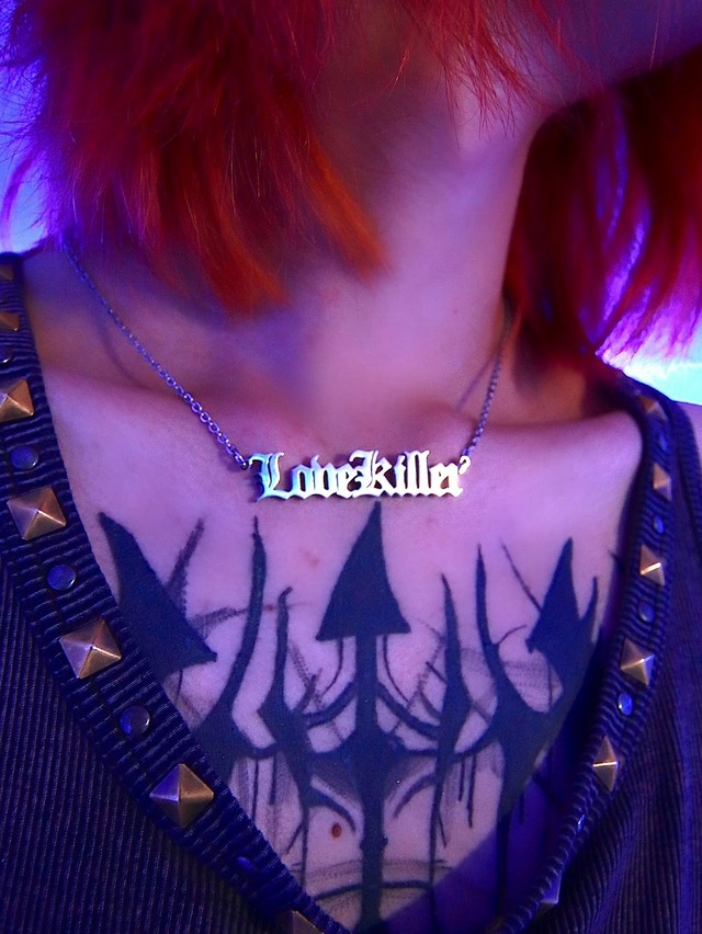 【LOVE KILLER】CLASSIC "lovekiller" logo necklace(2color)