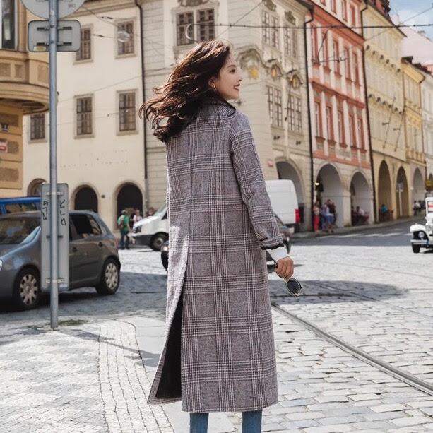 グレンチェック チェスターコート ロングコート 全2色 | LILIANA