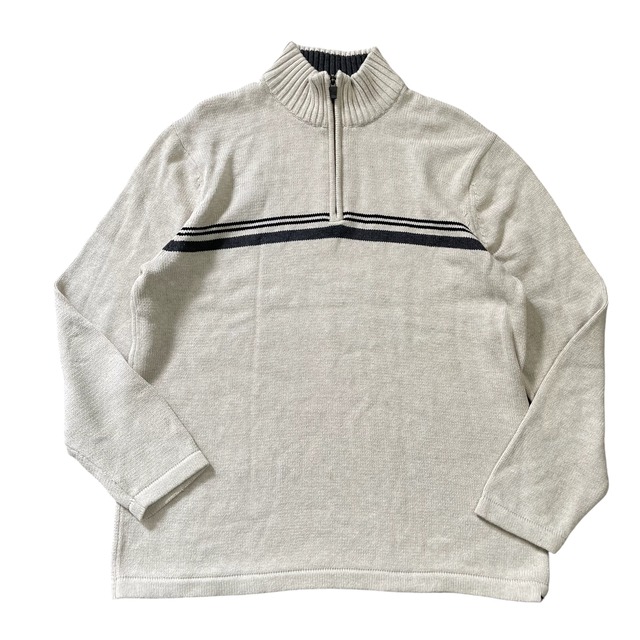 Eddie Bauer ハーフジップ コットンニット