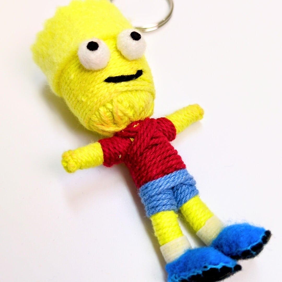 ♧【 The Simpsons ( ザ・シンプソンズ ) / バートシンプソン 】 Voodoo doll KeyHolder / ブードゥー人形 / 身代わり人形 /お守り人形  〚アメリカン雑貨 アメトイ〛